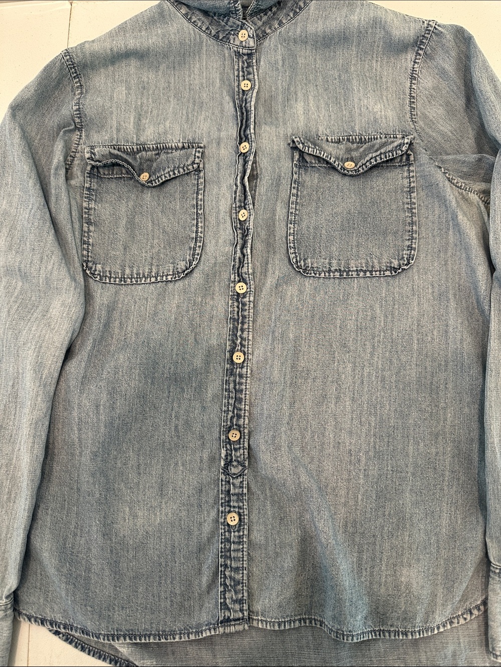 J. Crew Light Blue Denim Button-Front Shirt